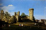 Canaletto Paintings - The Eastern Facade Of Warwick Castle by Canaletto